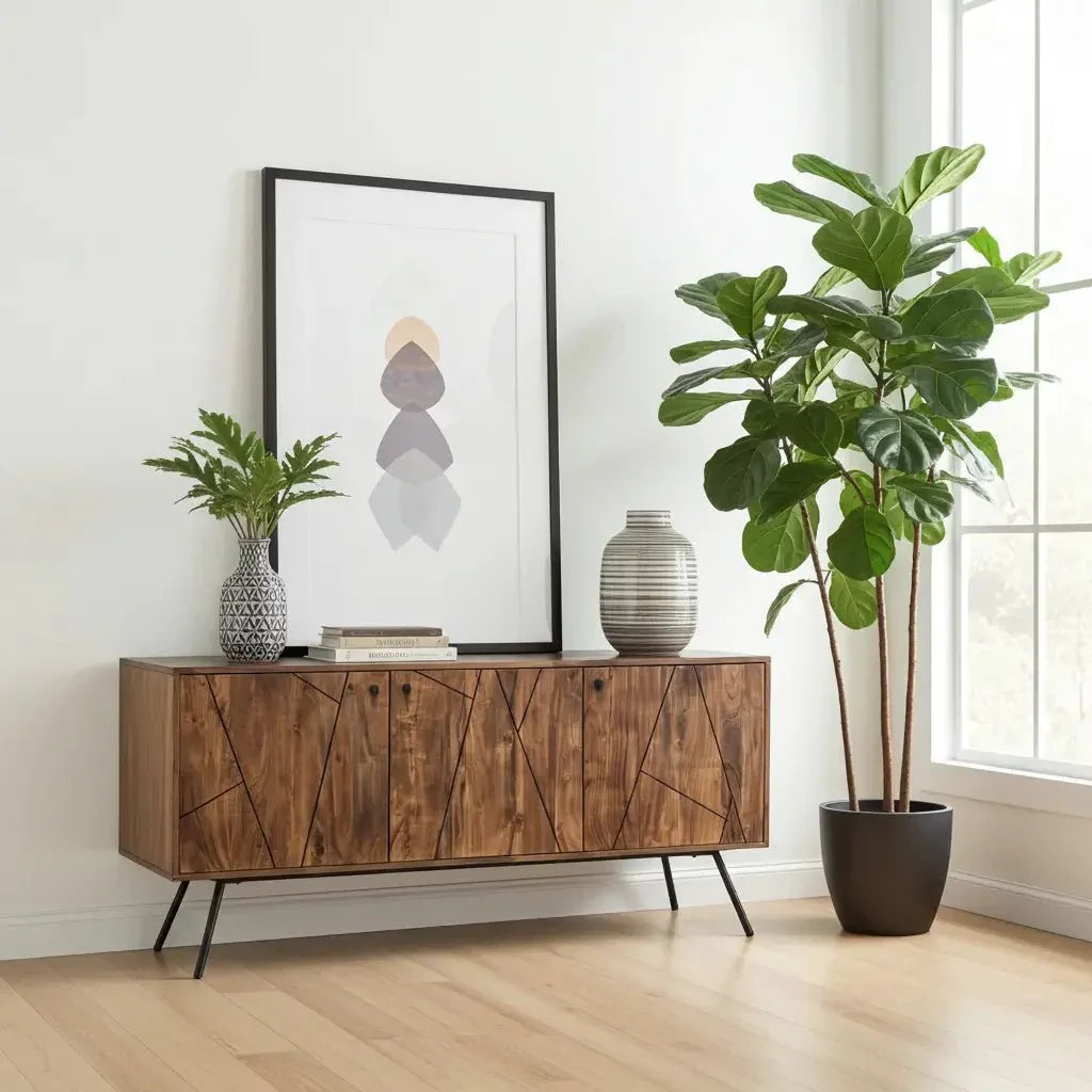 Mid-Century Style Acacia Wood Buffet - Vindus Furniture