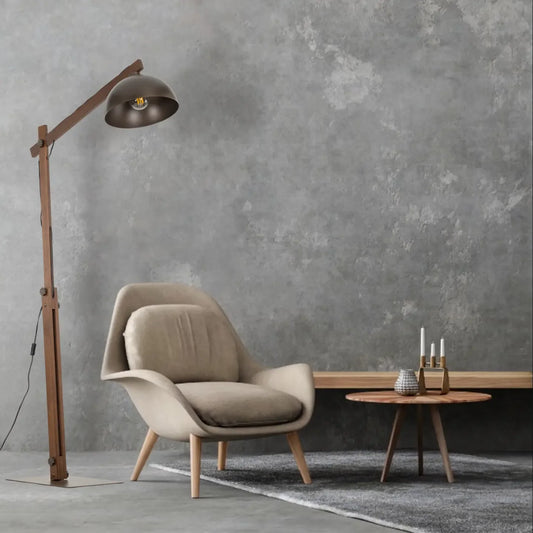 OSLO Brown Scandinavian Floor Lamp LumoCrafts