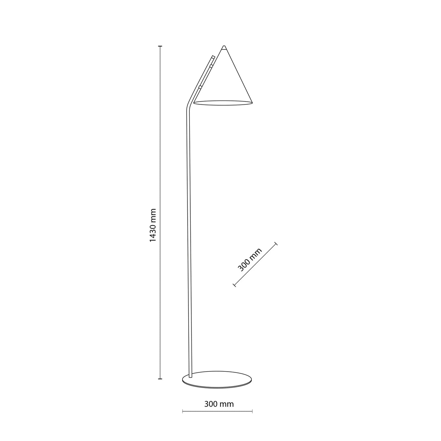 CONO Black Modern Minimalist Floor Lamp LumoCrafts
