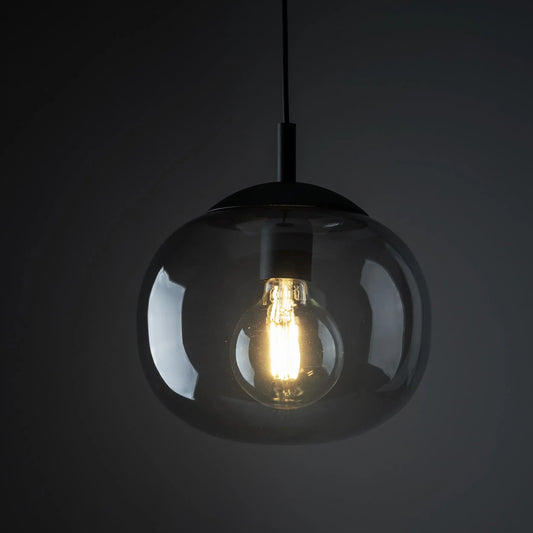 VIBE Graphite Glass Scandinavian Pendant Light LumoCrafts