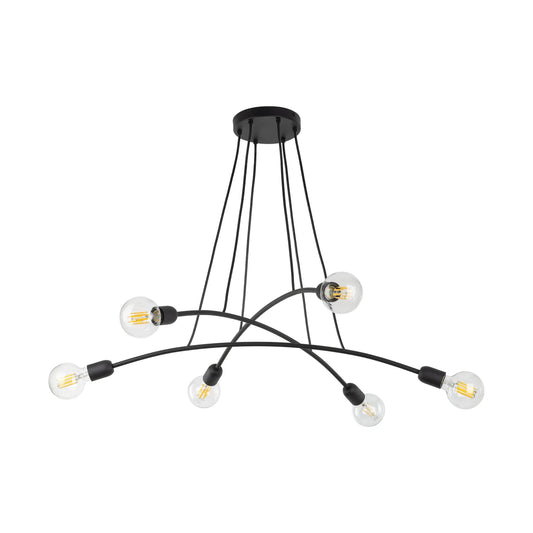 HELIX Black Minimalist Pendant Light 6 LumoCrafts