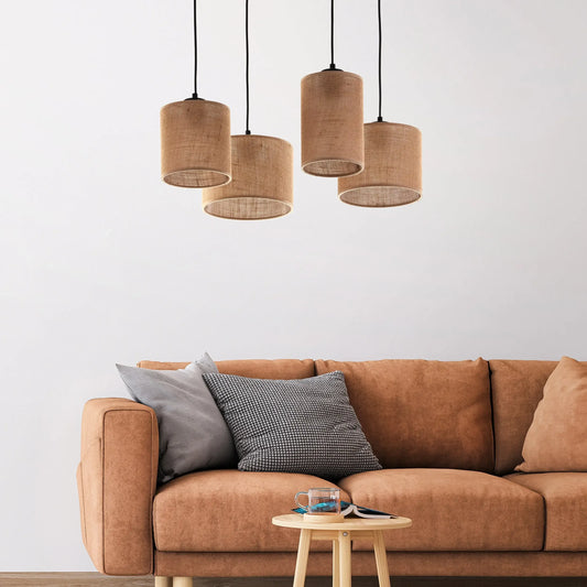 JUTE Natural Pendant Light 4 LumoCrafts