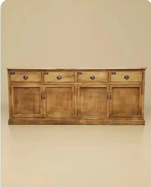 Buffet campagnard en bois de manguier fini patine naturel Vindus Furniture