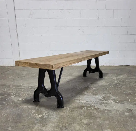 YORK mango wood bench with black cast iron leg