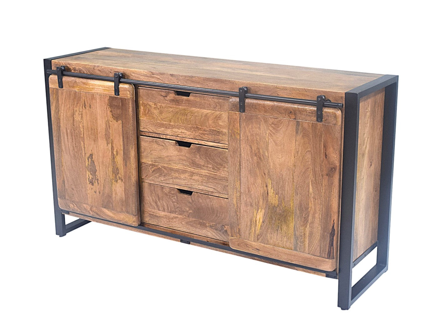 Buffet Avila en bois de manguier portes coulissantes