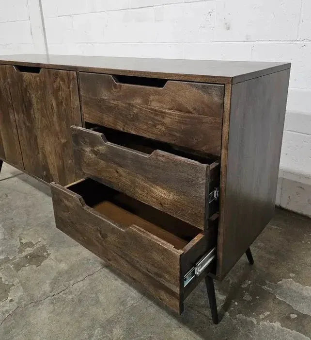 Buffet Scandinave en bois d'acacia brun foncé Vindus Furniture