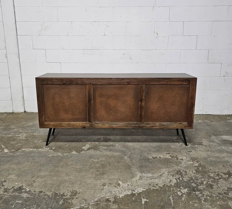 Buffet Scandinave en bois d'acacia brun foncé