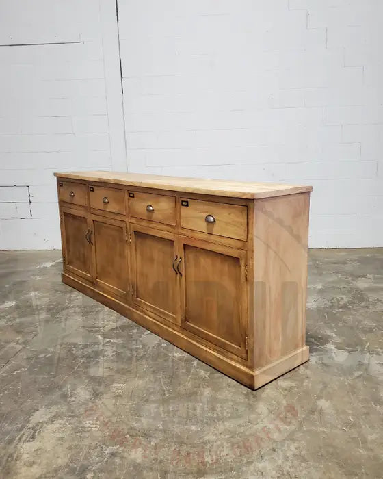 Buffet campagnard en bois de manguier fini patine naturel
