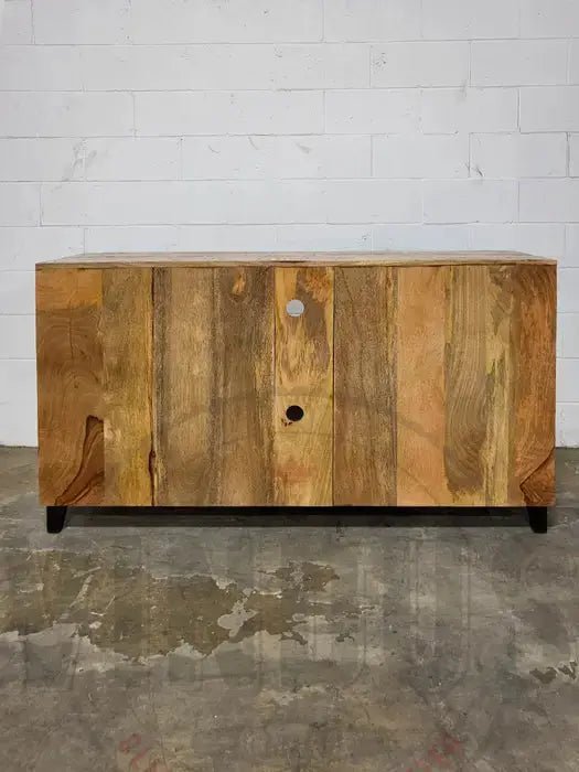 Buffet en bois de manguier avec porte en acier noir Vindus Furniture