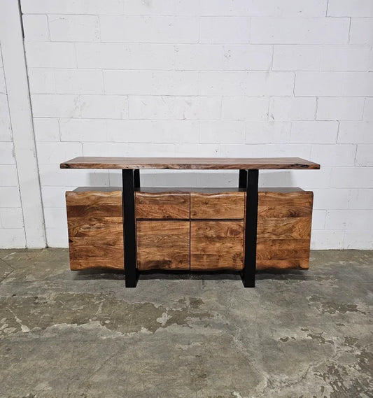 Live edge Acacia wood sideboard