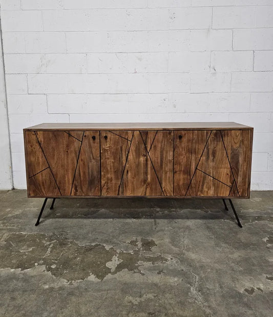Mid-Century Style Sideboard in Acacia Wood