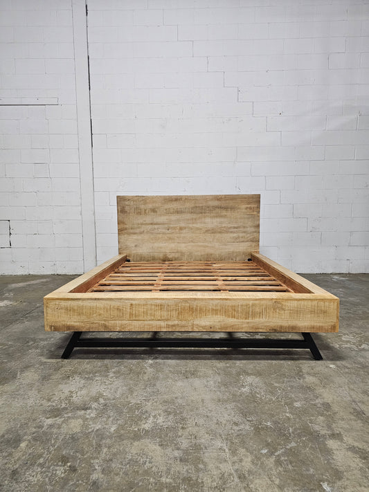 Solid Mango Wood King Bed Frame