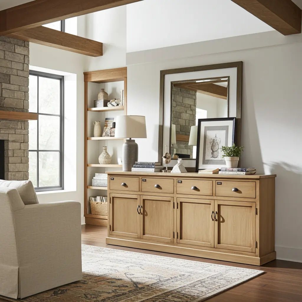 Buffet campagnard en bois de manguier fini patine naturel Vindus Furniture