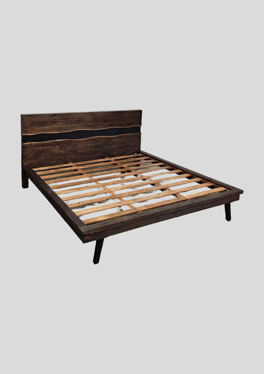 Cadre de Lit en bois d'Acacia live edge massif (Queen) Vindus Furniture