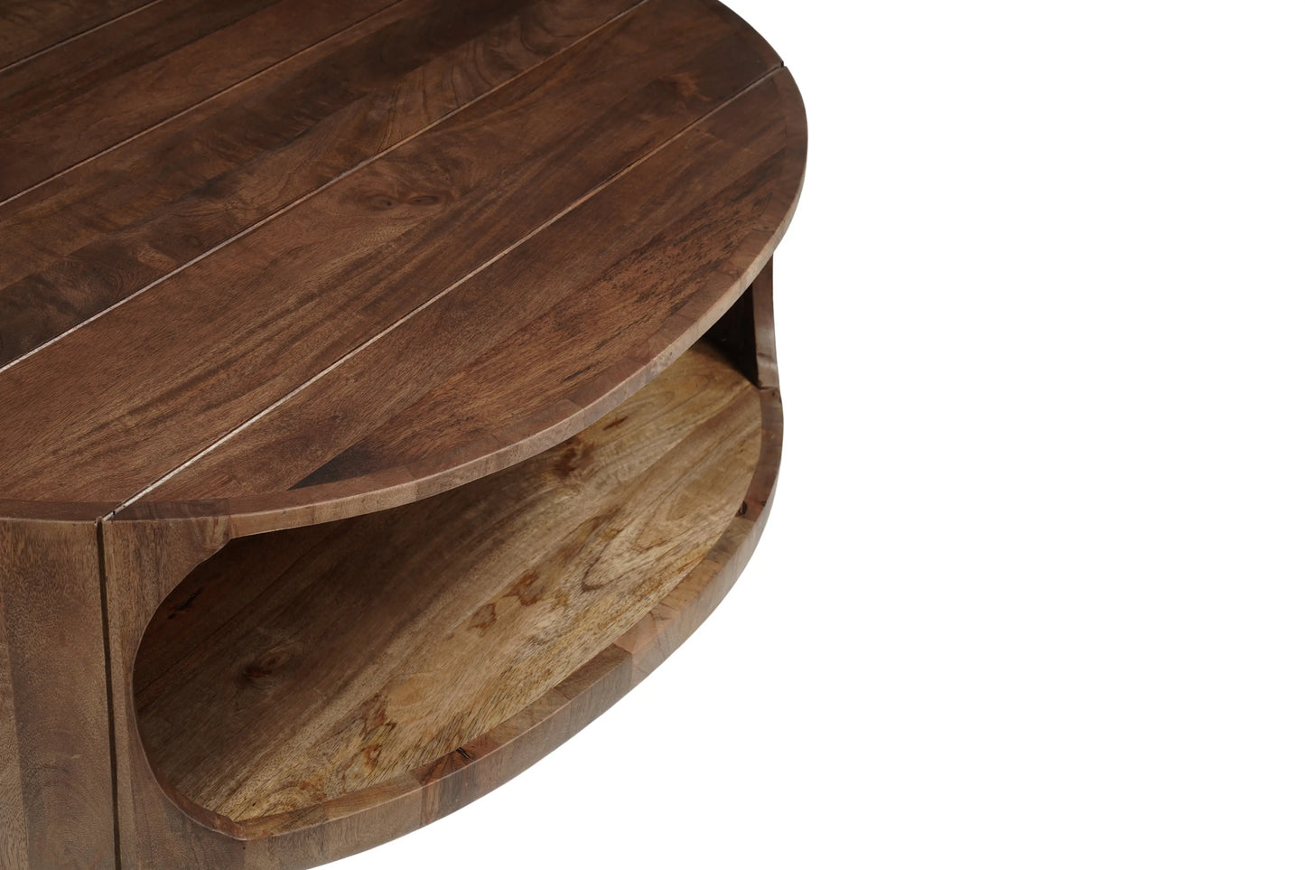 Table basse ronde en bois d'acacia