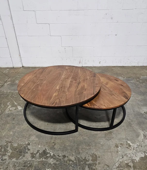 Acacia Wood Nesting Coffee Tables (Natural)