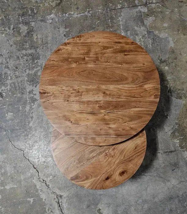 Tables à Café gigogne en bois d'Acacia (Naturel) Vindus Furniture
