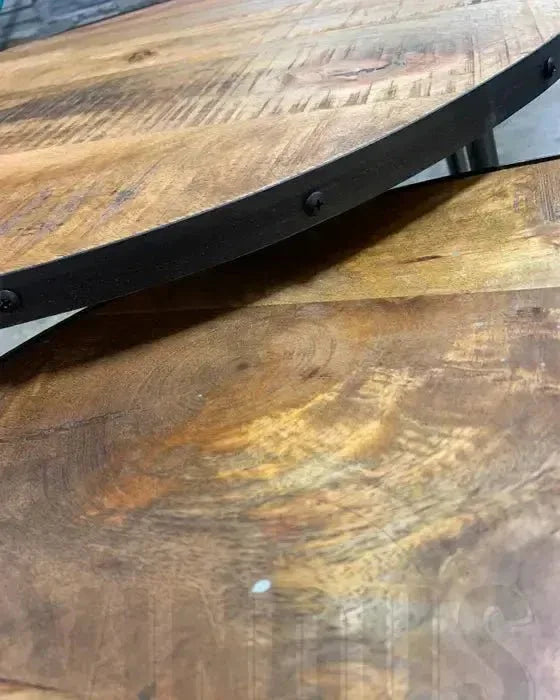 Tables basses en bois de manguier patte en épingle ensemble de 2 Vindus Furniture