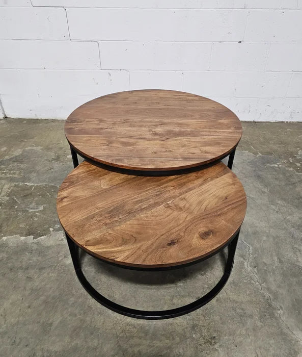 Acacia Wood Nesting Coffee Tables (Natural)