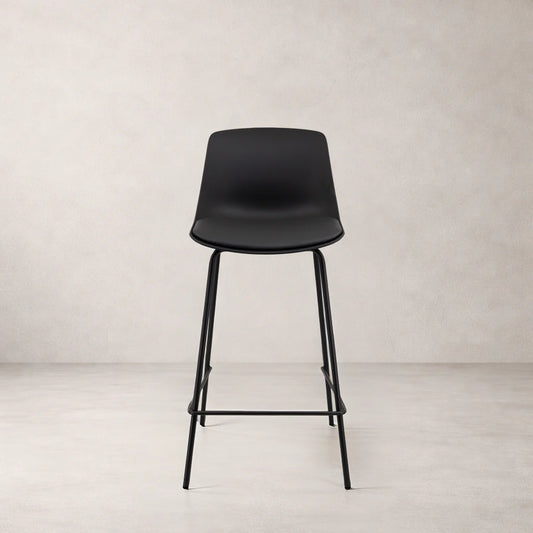 Agata Counter Stool, Black, 25.6"
