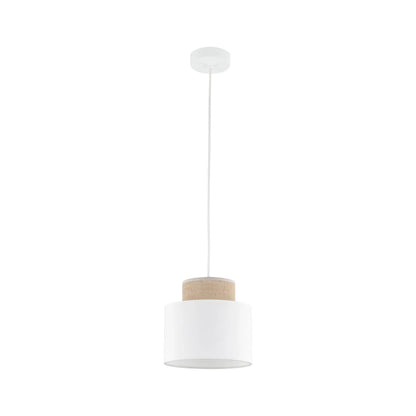 DUO White Jute Natural Pendant Light LumoCrafts