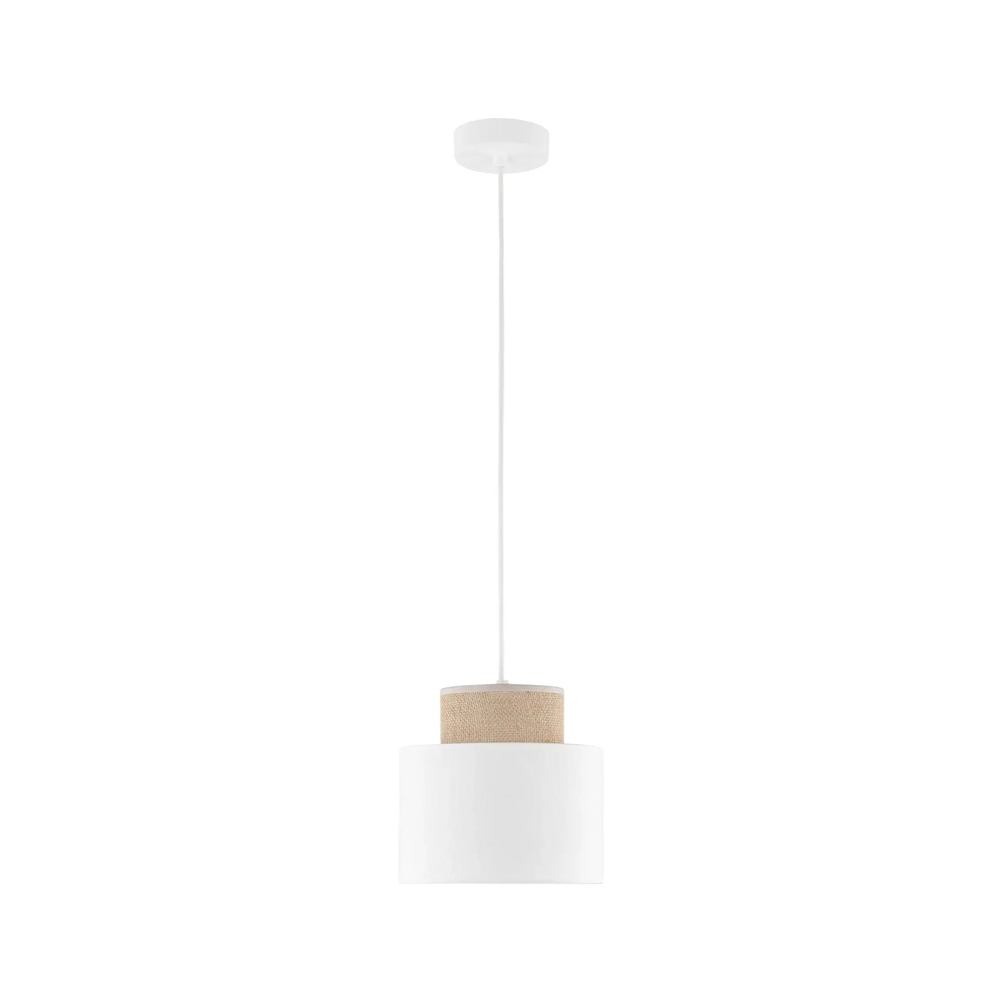 DUO White Jute Natural Pendant Light LumoCrafts