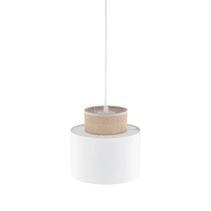 DUO White Jute Natural Pendant Light LumoCrafts