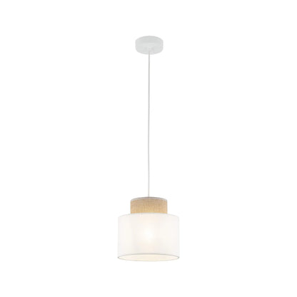 DUO White Jute Natural Pendant Light LumoCrafts