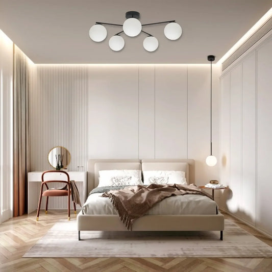 ELTON Black Scandinavian Ceiling Lamp 5 LumoCrafts