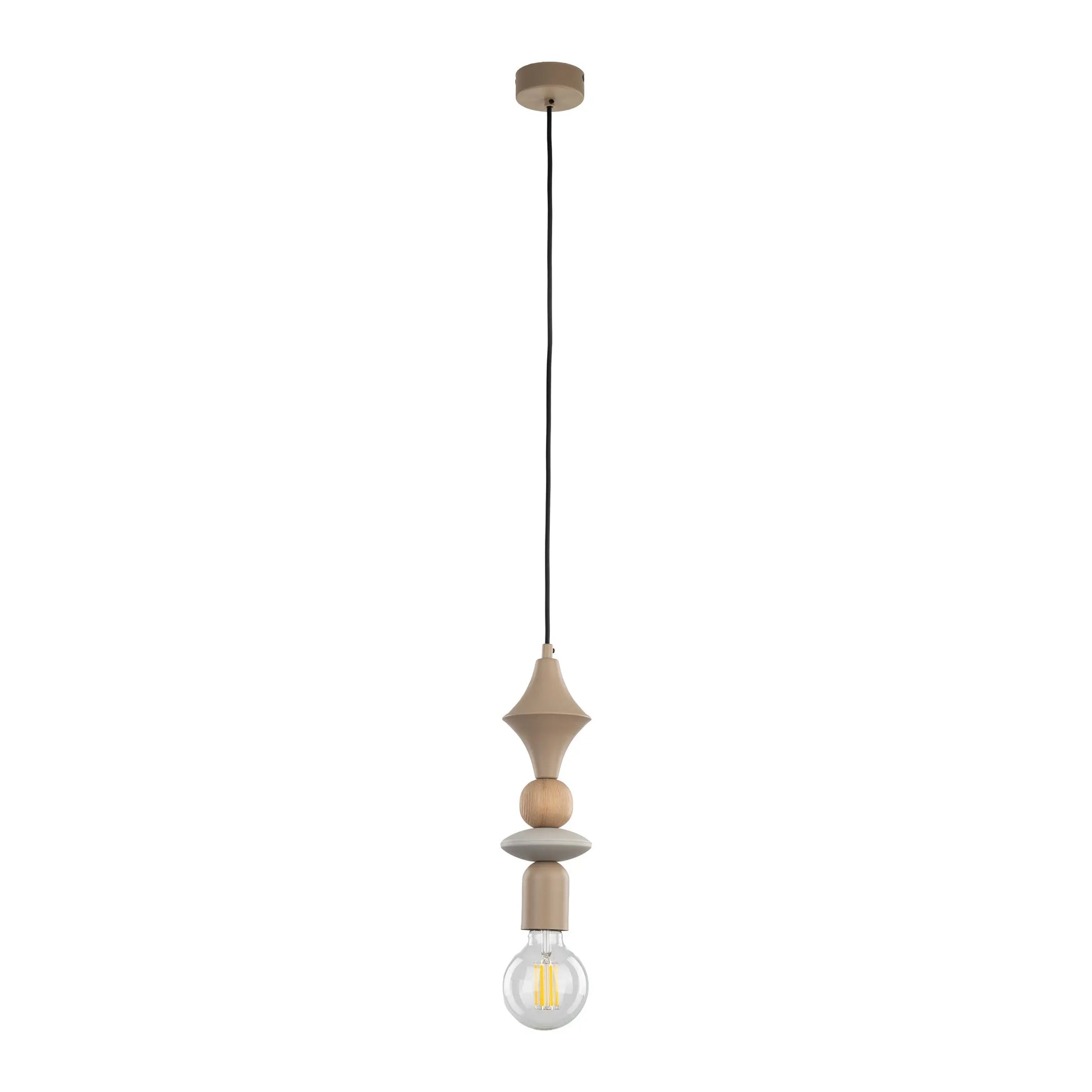 TOWER Beige Scandinavian Pendant Lamp LumoCrafts