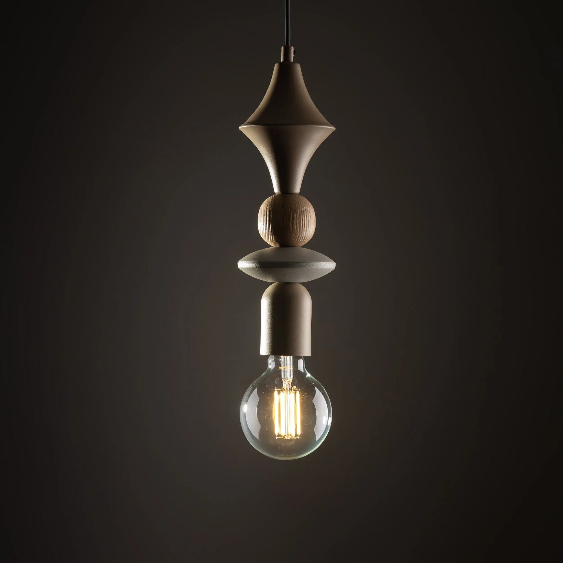 TOWER Beige Scandinavian Pendant Lamp LumoCrafts