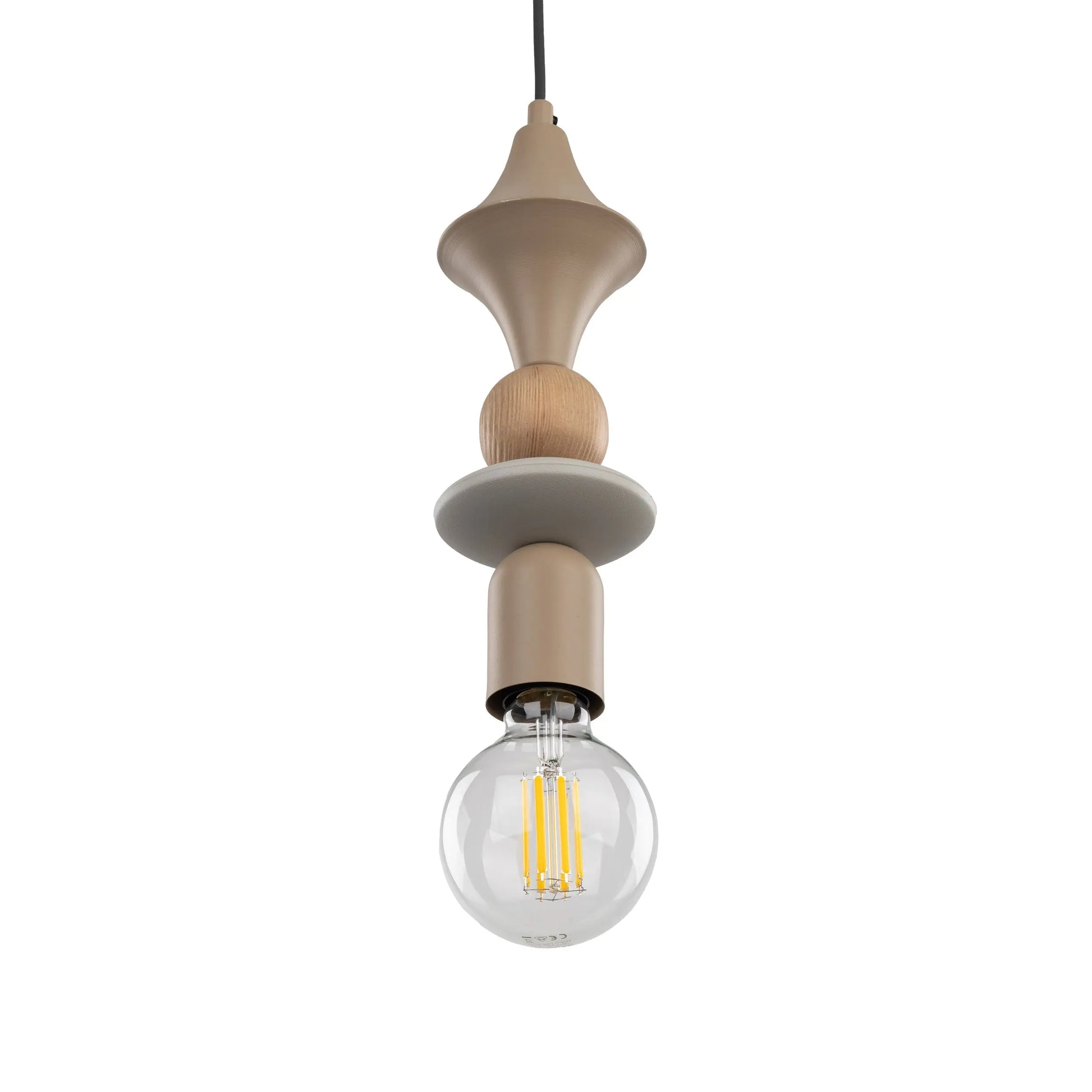 TOWER Beige Scandinavian Pendant Lamp LumoCrafts