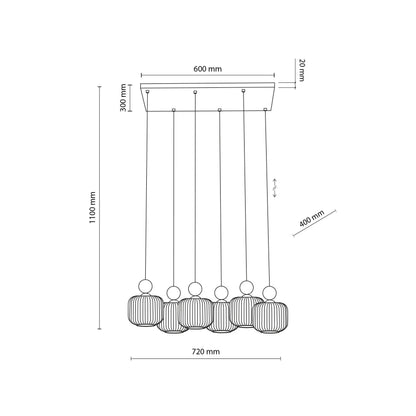 Ballo Scandinavian Pendant Light 6 LumoCrafts