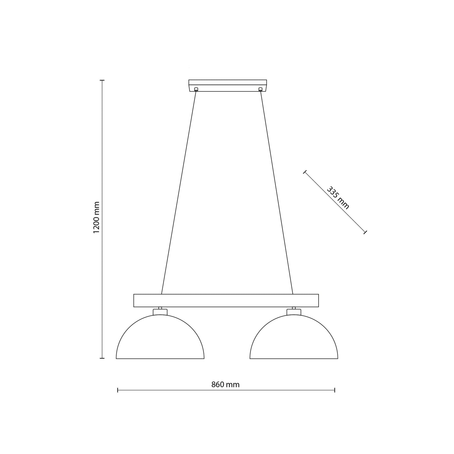 OSLO Black Scandinavian  Pendant Light 2