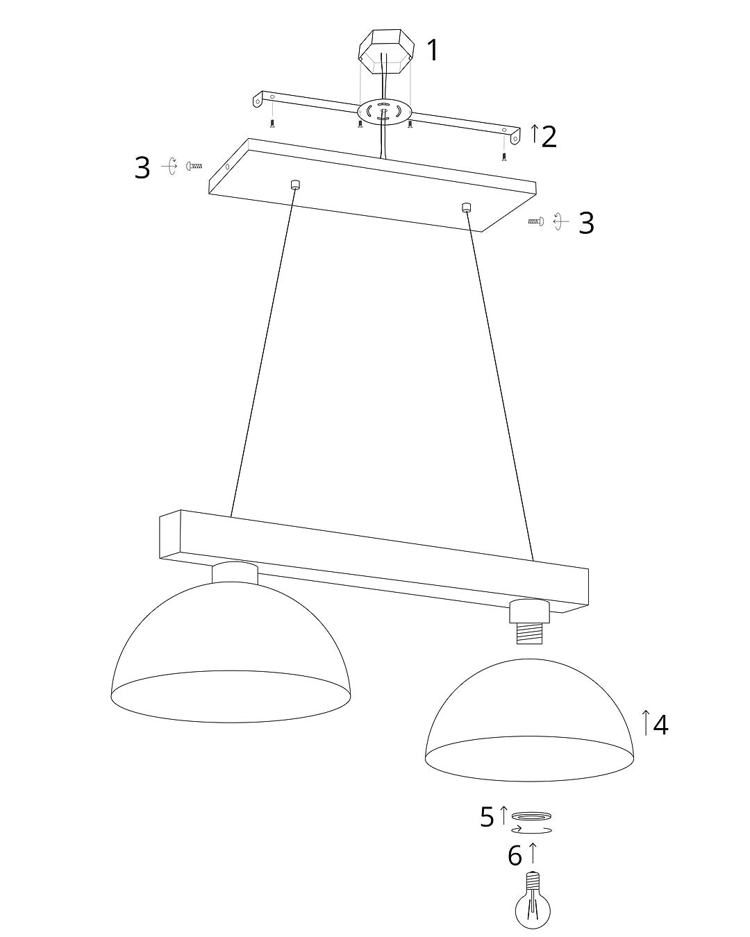 OSLO White Scandinavian Pendant Light 2