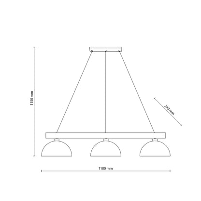 OSLO Brown Scandinavian Pendant Light 3