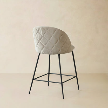 CEDAR Fabric Counter Stool, Beige, 25.6"