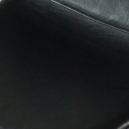 ROMA Leather Bar Stool, Black, 29.5"