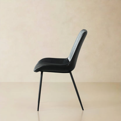 CASSIA Leather Chair, Black