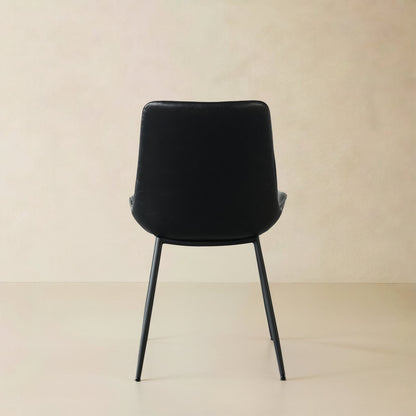 CASSIA Leather Chair, Black