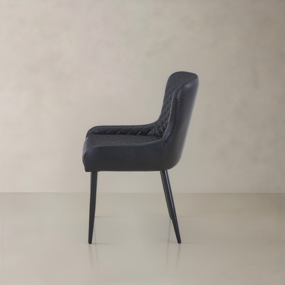 VICTOR Leather Armchair, Black