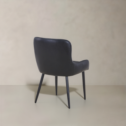 VICTOR Leather Armchair, Black