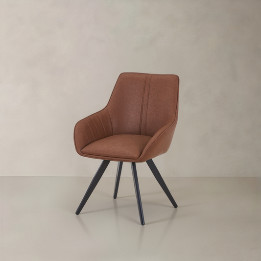 NORA Leather Armchair, Brown