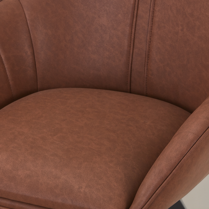NORA Leather Armchair, Brown