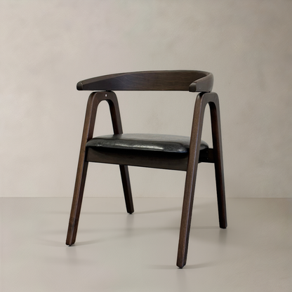 ELLIPSE Solid Wood Dining Chair, Black