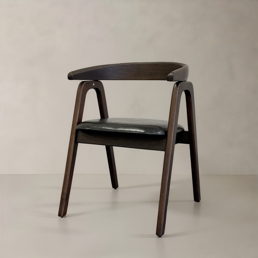 ELLIPSE Solid Wood Dining Chair, Black