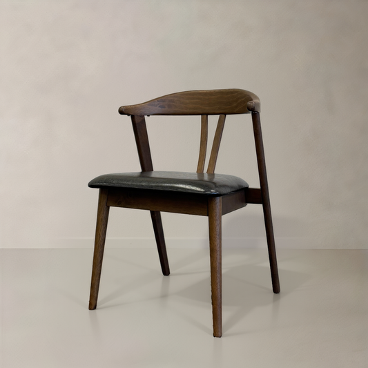 ELIZA Solid Wood Dining Chair, Black