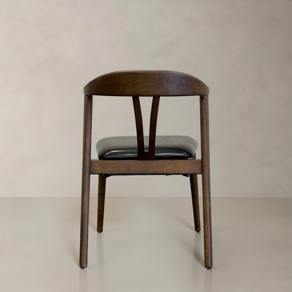 ELIZA Solid Wood Dining Chair, Black