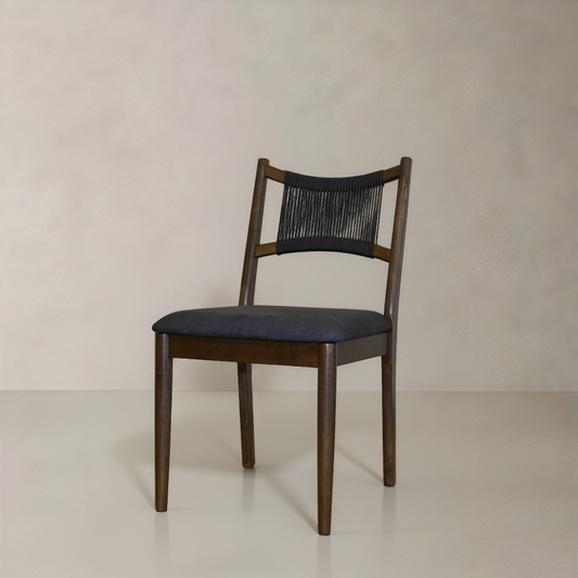 APRIL Solid Wood Dining Chair, Black