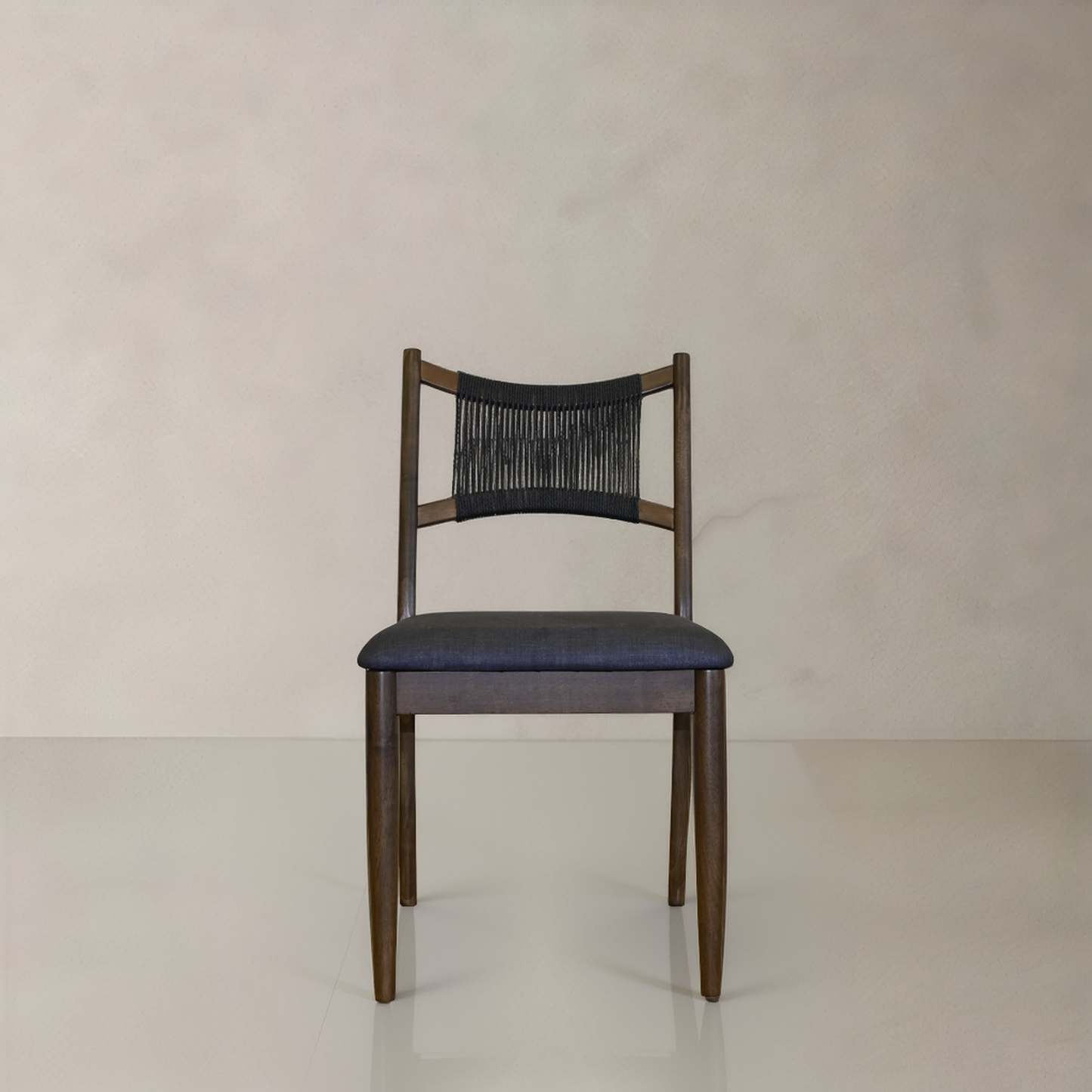 APRIL Solid Wood Dining Chair, Black